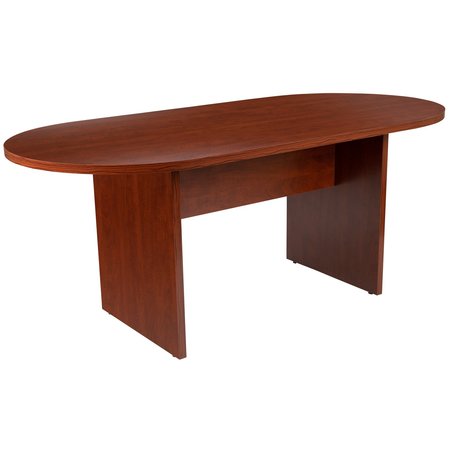 Flash Furniture Oval 35" X 72" X 29.5", Laminate Top, Red GC-TL1035-CHR-GG